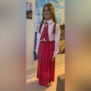 CUSTOM Adult Small Pink Skirt & Shirt Katherine (newsies) Dance Costume